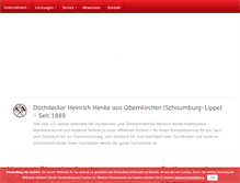 Tablet Screenshot of henke-dachbau.de